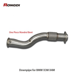 High Performance 304 Stainless Steel One Piece Mandrel Bent Exhaust Downpipe for BMW X3M X4M F97 F98 3.0T - Product Image 4