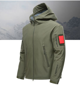 Jaket Cangkang Lunak Kustom Memancing Tahan Angin Musim Dingin Kualitas Tinggi, Jaket Windbreaker Logo Murah Pakaian Kerja Lari Jaket Tahan Air - Product Image 5