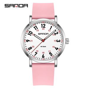 Reloj de Cuarzo SANDA para Hombre, Ultrafino de 42.5MM, Resistente al Agua, con Esfera Luminosa Grande y Correa de Silicona, Cronometraje Preciso, Reloj de Pulsera Casual - Product Image 4