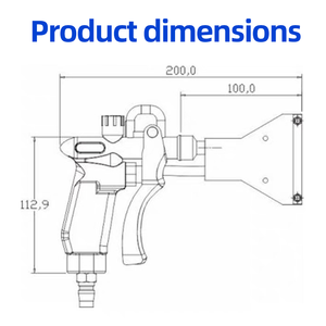 Pistola ad Aria Ionizzata a Ventaglio ST302D Antistatica ad Alta Pressione con Motore AC in Plastica per Apparecchiature Elettroniche - Product Image 4