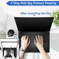 Filtre de confidentialité 2 voies anti-éblouissement anti-espion anti-lumière bleue pour ordinateur portable Protecteur d'écran compatible avec le moniteur d'ordinateur Dell