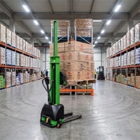 Chariot élévateur à palettes autoporteur YANCHA, portable, 500 kg, 1000 kg, entièrement électrique, avec batterie au lithium et levage latéral hydraulique