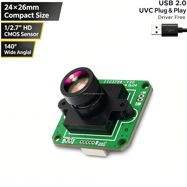 1080P USB 2.0 Camera Module with OV2710 CMOS Sensor 140 Degree Wide Angle UVC Optional Mic and LED for Machine Vision