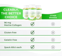Bonbons au collagène marin WELLBODY pour blanchir la peau et lutter contre le vieillissement Suppléments au collagène de marque privée OEM/ODM