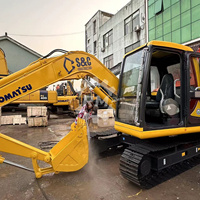 Excavatrice sur chenilles d'occasion KOMATSU PC60, 6 tonnes, pour préparation de chantier, machines de construction, exportateur PC70 PC56 PC78US à vendre