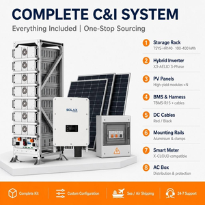 Système de stockage d'énergie solaire complet <span class=keywords><strong>Solax</strong></span> C&I 100-400 kWh, batterie en rack, onduleur hybride triphasé, kit PV commercial et industriel - Product Image 1
