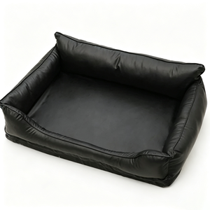 Solid Color Leather Pet <b>Sofa</b> Bed Waterproof Removable Cover <b>Dog</b> Cat Bed <b>Sofa</b> Pet Nest For Small <b>Dogs</b> - Product Image 3