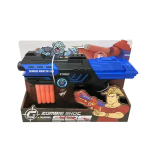 Hot selling veilig foam dart eva zachte bulle pistool set met 4 deeltje bommen