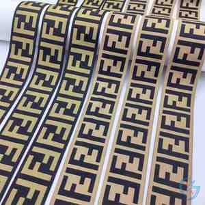 High Quality Custom Jacquard Elastic Webbing Band Monogram Pattern Custom Logo Spandex/Nylon Material Environmental Protection - Product Image 2