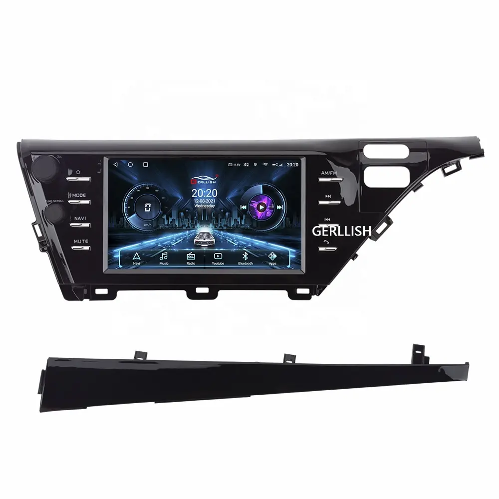 Gerllish IPS מסך מגע אנדרואיד רכב DVD GPS ניווט נגן עבור טויוטה קאמרי LE/SE/TRD 2018-2019 עם WIFI Playstore