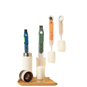 Brosse de nettoyage multifonctionnelle avec trou de suspension pour bouteille thermos 63g ABS PPT PE Métal Vert Bleu Orange - Product Image 5