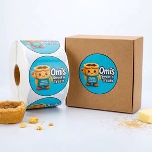 Etiquetas de Papel Reutilizables Autoadhesivas, Resistentes al Agua y al Aceite, para Empaquetado de Alimentos de Panadería, Impresión Digital Ecológica, Omi's Sweet n Treats - Product Image 1