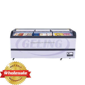 Congélateur hyperbolique 500L <span class=keywords><strong>600L</strong></span> 700L de conception d'îlot de réfrigération de conception d'arc double face commerciale de supermarché 850L - Product Image 1