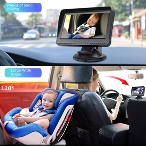 Monitor de bebé de visión nocturna para coche HD AHD de 4,3 pulgadas, cámara pequeña para coche y bebé como ayuda de marcha atrás con monitoreo seguro para cuidador y bebé - Product Image 3