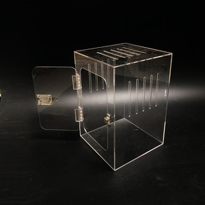 Modern Clear Acrylic Reptile Cage Terrarium Flatpack Acrylic <b>Enclosure</b> for <b>Snake</b> Breeding Feeding Observation Pet Supplies - Product Image 4