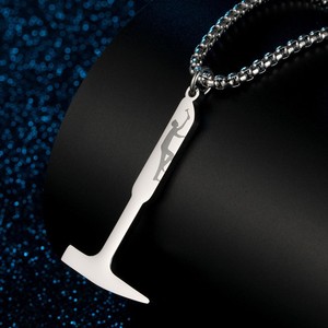 Colgante inspirador de acero inoxidable con martillo de Shawshank <span class=keywords><strong>Redemption</strong></span>, cadena de bambú, regalo de cumpleaños o festivo para hombre, a la moda, de la <span class=keywords><strong>película</strong></span>. - Product Image 3