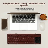 Clavier pliable sans fil nouvelle génération avec pavé tactile et clavier numérique - Clavier pliable double mode pour ordinateur de bureau
