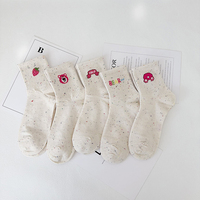 1 lot de 5 paires de chaussettes de sport jacquard blanches personnalisées en gros, nouvelle collection 2024, style coréen, chaussettes confortables et mignonnes pour femmes, haute qualité