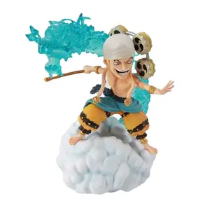 Brinquedo de modelo de PVC para anime japonês Piratas GK Thor e Enel, cabeça grande pequena, figuras de atividades unissex estilo desenho animado