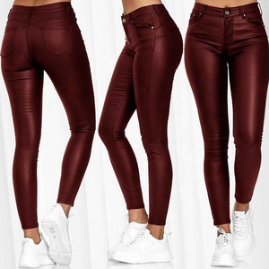 <strong>Women</strong> Stretch PU <strong>Leather</strong> <strong>Pants</strong> Skinny Wet Look Leggings Shiny Tights Push up Pencil Trousers High Waisted <strong>Pants</strong> - Product Image 4