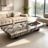 Table basse en pierre frittée minimaliste italienne, nouvelle sensation de luxe, idéale pour les petits espaces, salon, table de réception