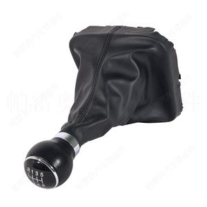 Pomo de cambio de marchas de cuero para Vw Golf 5, 6 velocidades, ergonómico, negro, diseño integrado, pomo de cambio de marchas para coche - Product Image 4