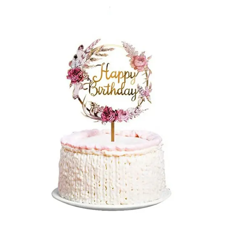 Лидер продаж, товары для свадебной вечеринки на день рождения, акриловые украшения для торта на день рождения