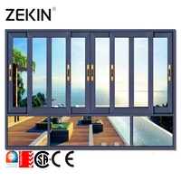 Ventana Corredera de Aluminio Resistente a Huracanes, Eficiente Energéticamente, Vidrio NFRC AS2047, Ventanas Correderas de Doble Vidrio, Ventana de Aluminio