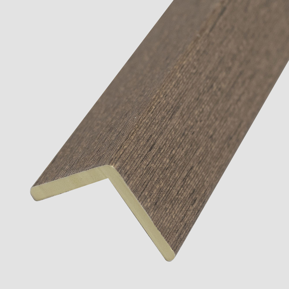 Couleur du grain de bois gris foncé-Moulure d'angle