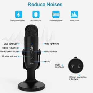 <span class=keywords><strong>Mic</strong></span> USB Ngưng Tụ Chuyên Nghiệp, Micrô Thu Âm Chơi Game Trên Youtube Cho Máy Tính Để Bàn Và Máy Tính Xách Tay, Vlog - Product Image 3