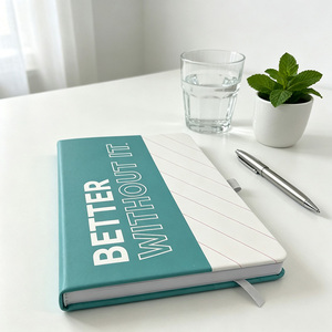 Carnet en cuir PU avec impression de logo personnalisé, pages vierges, pour dessin et croquis artistiques - Product Image 1