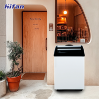 Mini-congélateur compact à refroidissement direct et ventilé, vitrine réfrigérée commerciale pour les glacieries