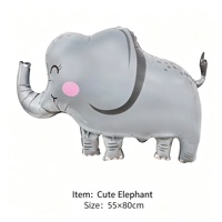 Nouveau ballon en aluminium en forme d'animal mignon, ballon de fête en forme de dessin animé pour l'anniversaire des enfants