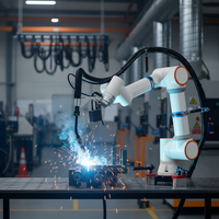 Estación de Trabajo de Soldadura Colaborativa sin Programación FR, Carga Útil de 5 kg, Brazo Robótico Automático de 6 Ejes, Motor PLC, Acero Inoxidable