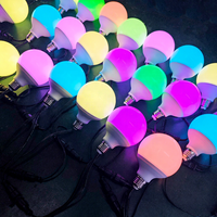 Lampu LED E27 95mm Pengubah Warna RGB DMX Pixel Lampu LED untuk Pernikahan Klub Lampu Natal LED
