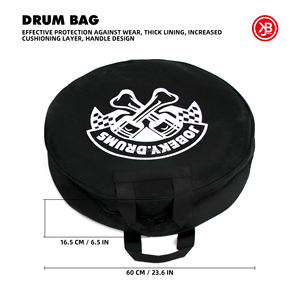 Beatello JBK étuis de batterie noirs Portable Snare Tom Bass Pad Drum Set Bag Convient pour le jeu de batterie - Product Image 3