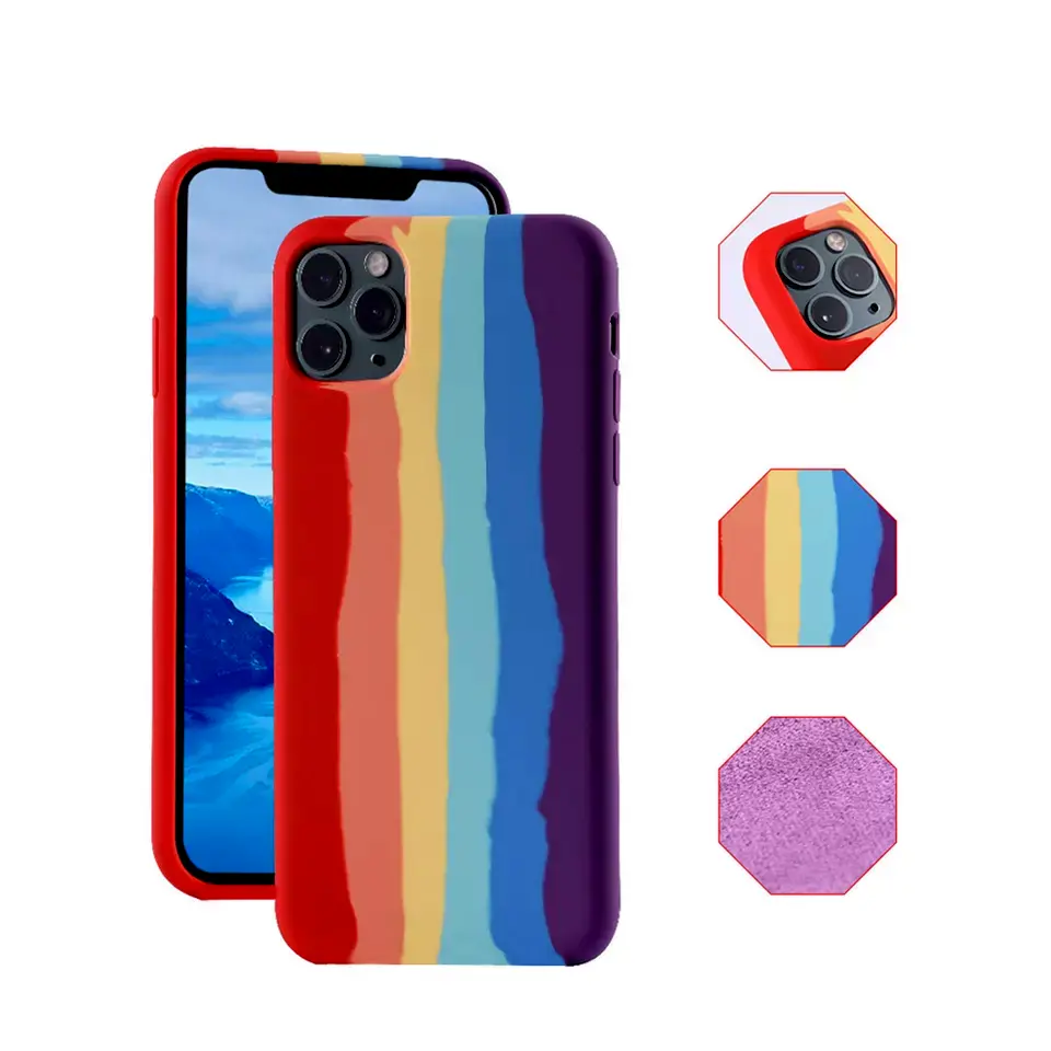 Rainbow cellphone accessories mobile phone case cover for iphone 13 Pro max 12 11 X 8 plus huawei samsung xiaomi oneplus