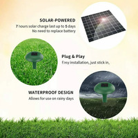 Répulsif à taupe sonique à énergie solaire Contrôle vocal Rongeur Campagnol Serpent Fermes de dissuasion Pelouses Printemps Automne Saison Conception de style animal