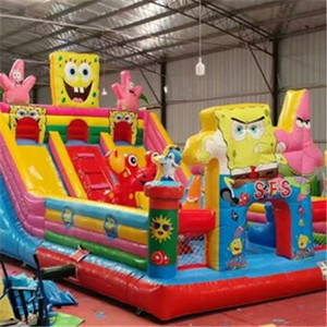 <span class=keywords><strong>Grand</strong></span> château gonflable commercial pour le terrain de jeu d'intérieur de ville d'amusement avec le coffre-fort gonflable de ventilateur de puissance élevée de terrain de football de trampoline - Product Image 2