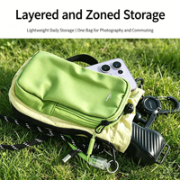 Sac en toile de nylon color block pour DJI Pocket 3/4/4P, sac à main portable pour caméra d'action Go Pro, sac à bandoulière pour cyclisme en plein air
