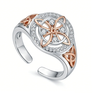 <span class=keywords><strong>Anillo</strong></span> <span class=keywords><strong>de</strong></span> cobre con circonitas, diseño intrincado <span class=keywords><strong>de</strong></span> <span class=keywords><strong>nudo</strong></span> <span class=keywords><strong>de</strong></span> <span class=keywords><strong>bruja</strong></span>, joyería <span class=keywords><strong>de</strong></span> lujo para mujer, venta al por mayor - Product Image 5