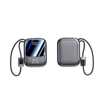 WT-613HT Tragbare Mobile Batterie, 10000mAh 22,5W Schnellladung Powerbank mit Eingebauten 2 Ladekabeln