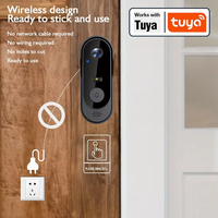 Sonnette vidéo intelligente sans fil avec carillon, surveillance à distance via l'application Tuya Smart pour portes d'entrée de villas, caméra de sonnette Wi-Fi intelligente