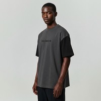 T-shirt en coton lourd pour homme, tissu fluide de haute qualité, étiquette privée personnalisée, manches courtes