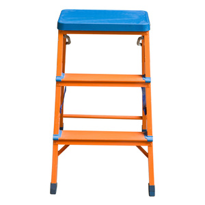 Escabeau pliant en aluminium à 3 marches, usage industriel et domestique, stable et sûr, avec support transversal - Product Image 2