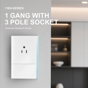 1 गिरोह स्विच दक्षिण अमेरिकी मानक पीसी + ग्लास पैनल बड़े बोर्ड उपस्थिति सॉकेट और स्विच - Product Image 2