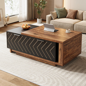 <span class=keywords><strong>Table</strong></span> basse extensible Tribesigns, longueur réglable de 42 à 65 pouces, 2 tiroirs, rangement central réversible, <span class=keywords><strong>table</strong></span> d'appoint pour salon - Product Image 2