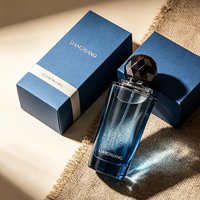 Flacon de parfum de luxe au design unique et brillant, 100 ml, avec étiquette personnalisée, logo, flacon de parfum vide avec boîte