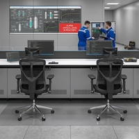 Bureaux de console ergonomiques et durables en acier de style industriel moderne pour salles de contrôle informatique de bâtiments de bureaux