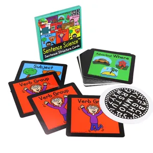 Custom Printing Children Educational Flash Card Self-Publish Your Memory Sentence Structure Cards Printing For Kids